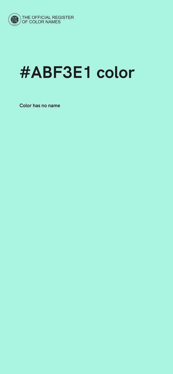 #ABF3E1 color image