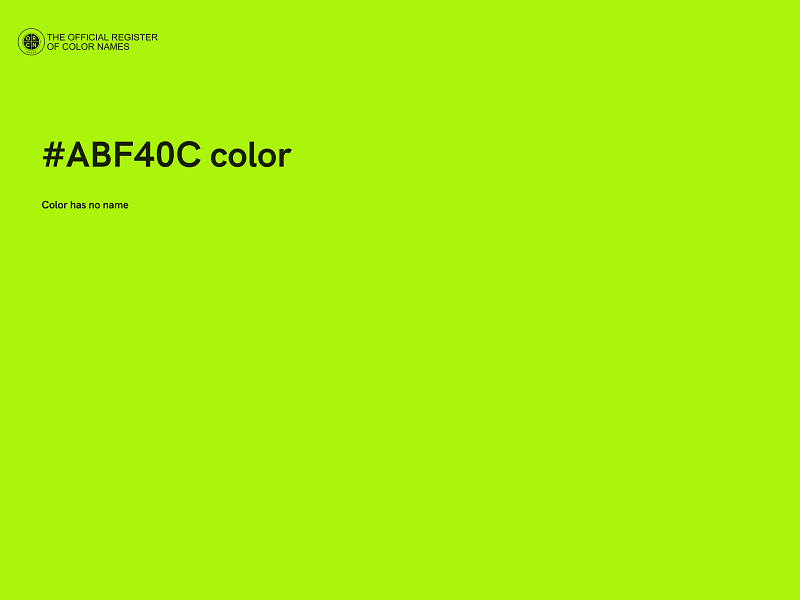 #ABF40C color image