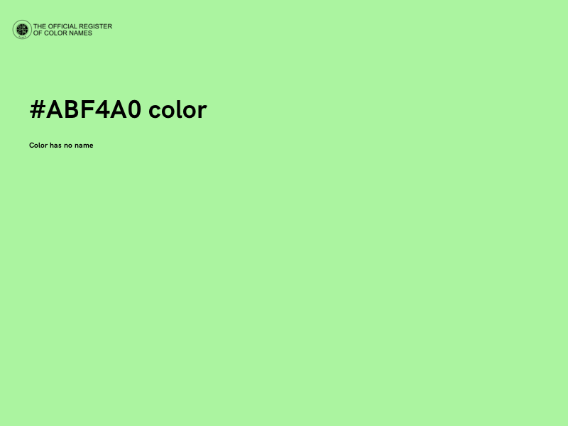 #ABF4A0 color image