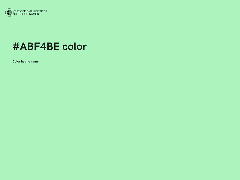 #ABF4BE color image
