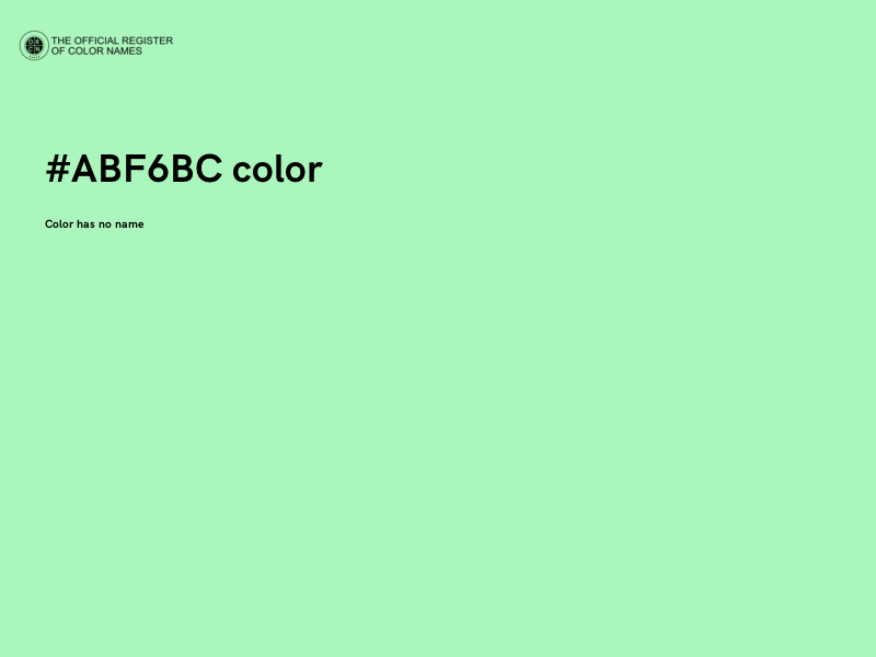 #ABF6BC color image