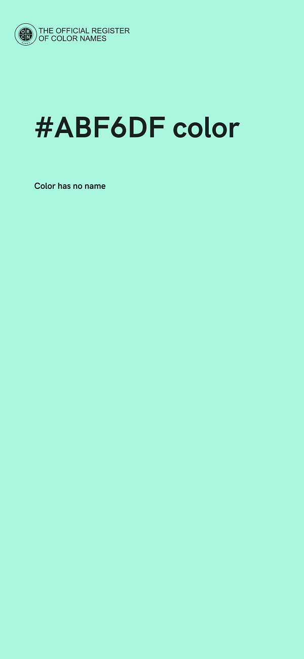 #ABF6DF color image