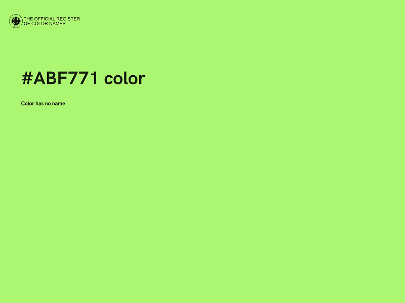 #ABF771 color image