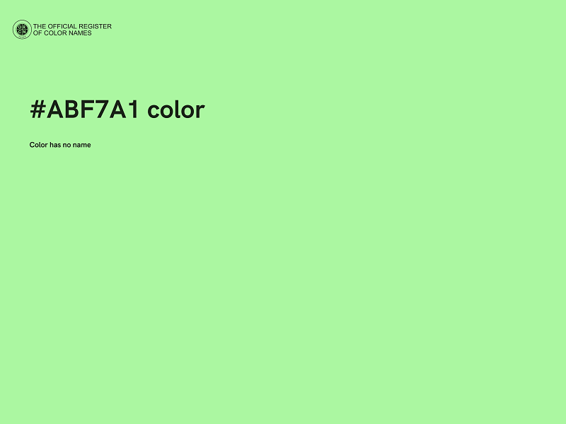 #ABF7A1 color image