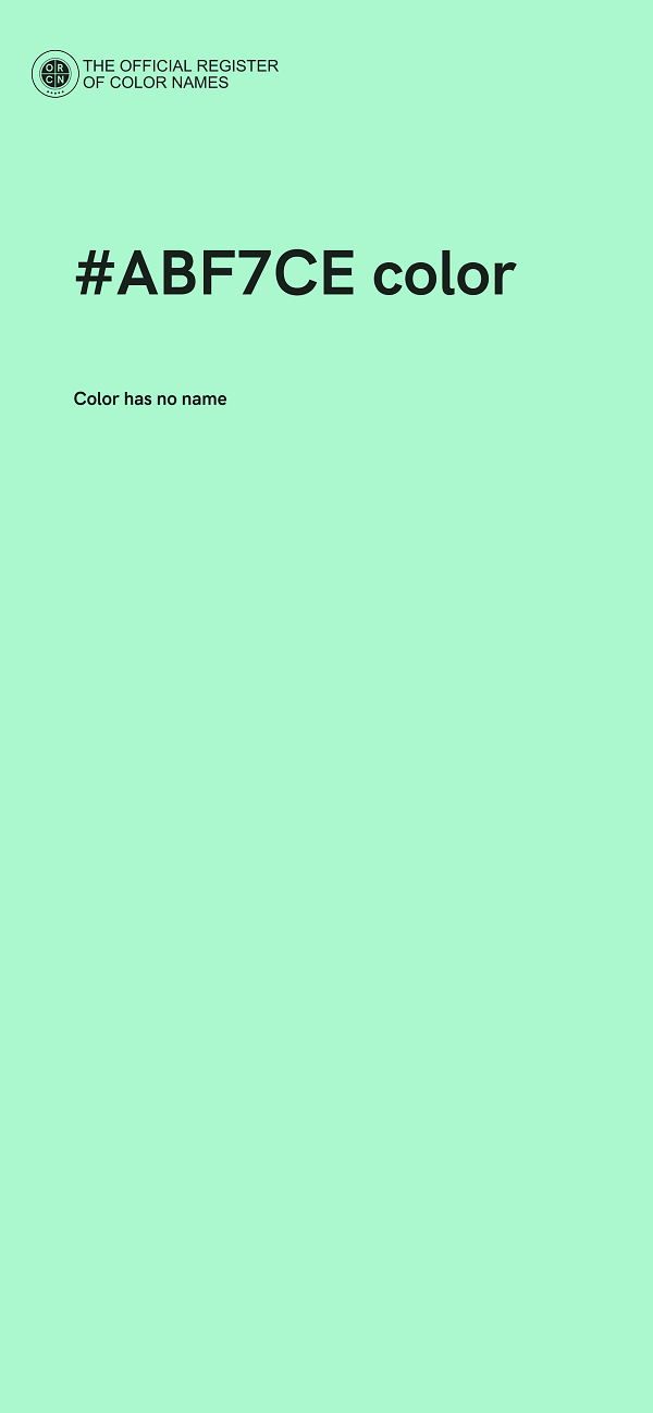 #ABF7CE color image