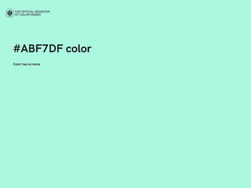 #ABF7DF color image