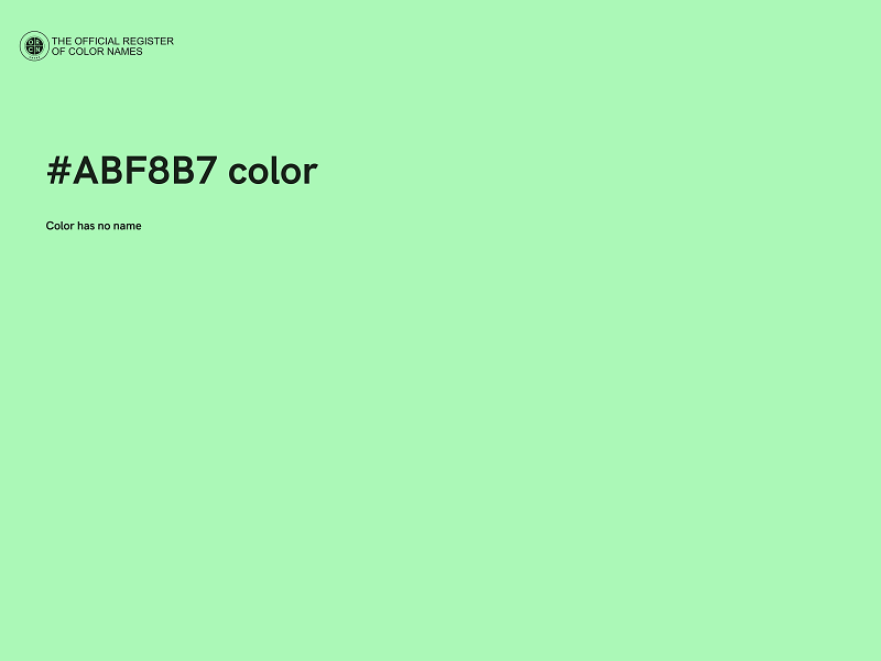 #ABF8B7 color image
