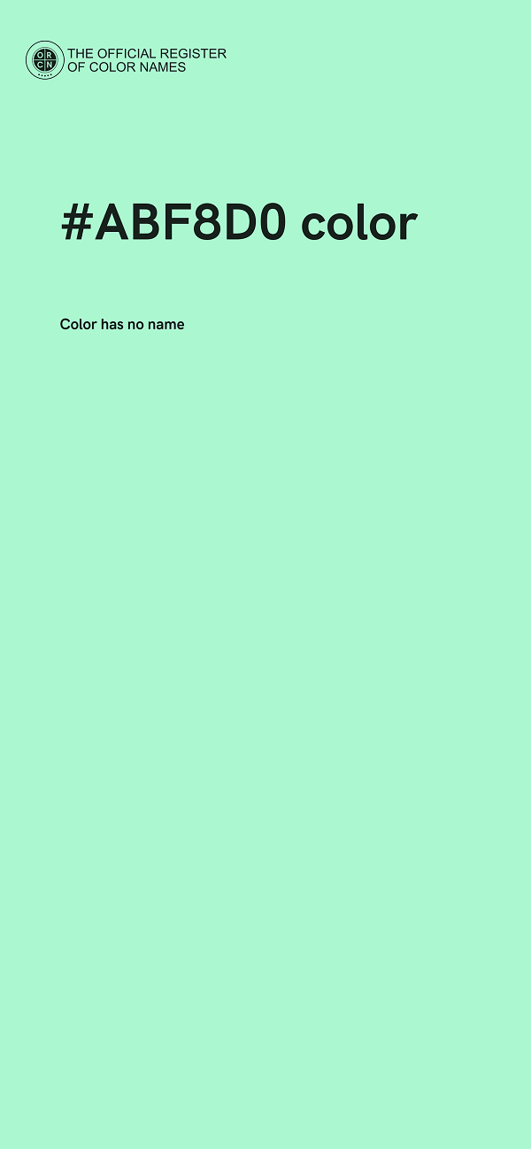#ABF8D0 color image