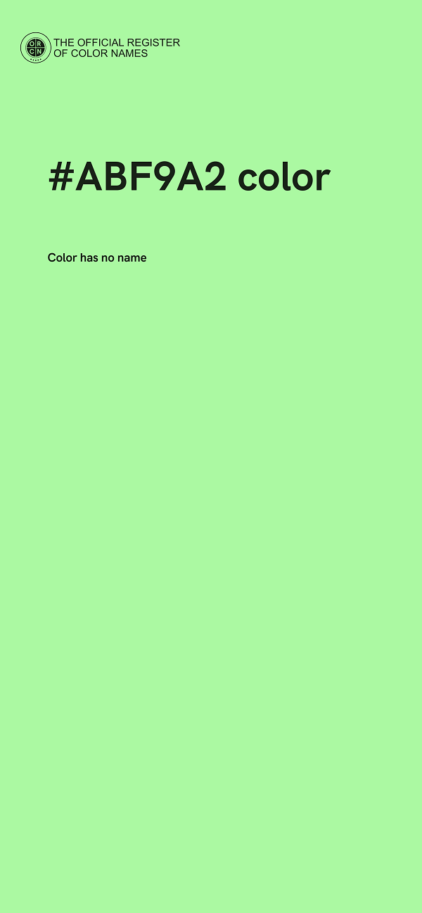 #ABF9A2 color image