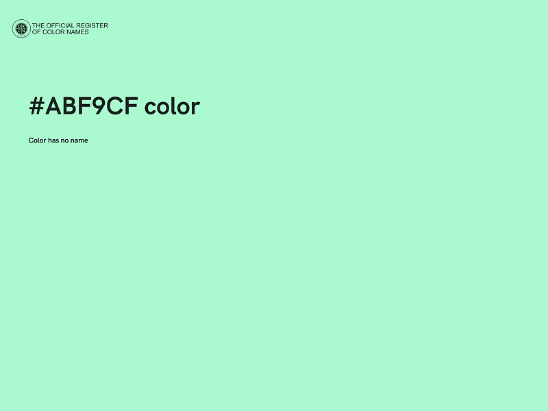 #ABF9CF color image