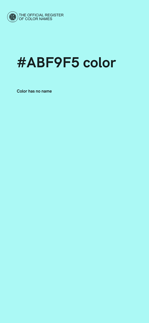 #ABF9F5 color image