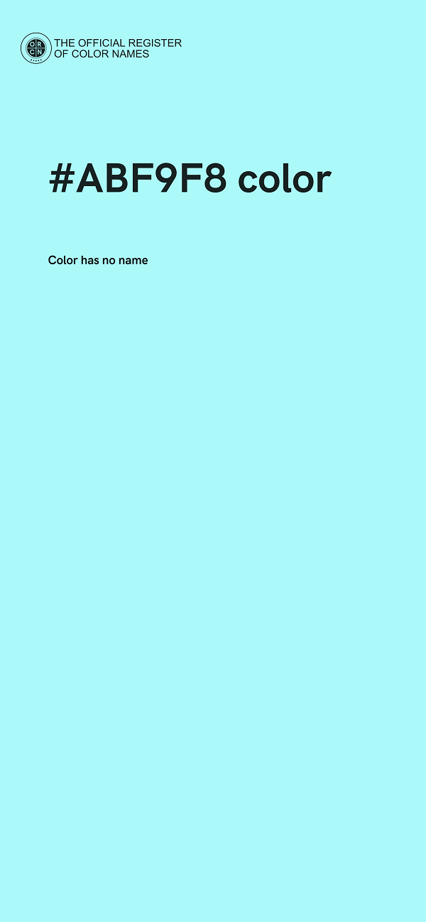 #ABF9F8 color image