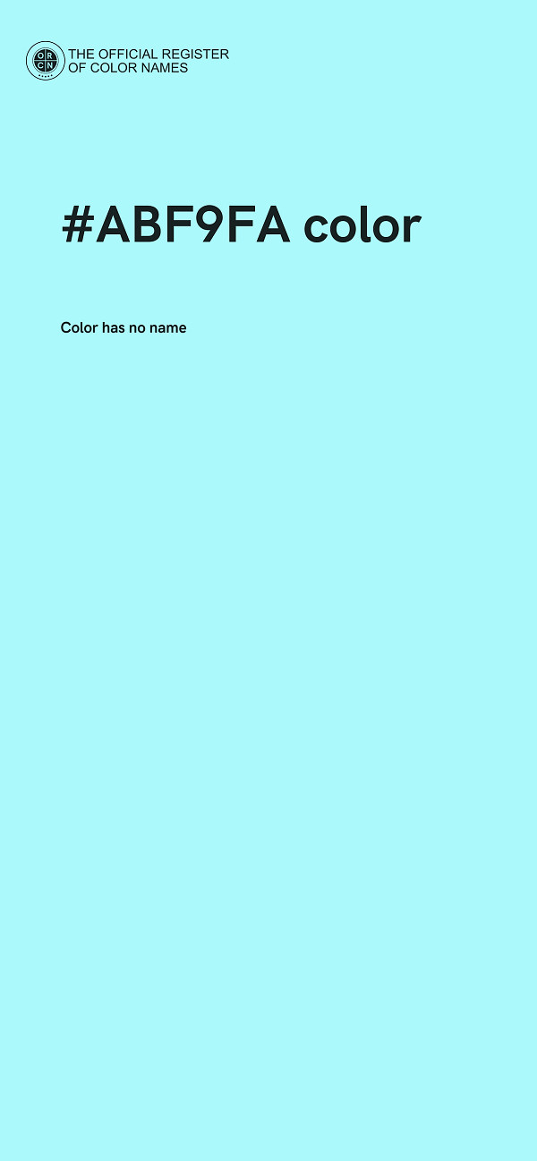 #ABF9FA color image
