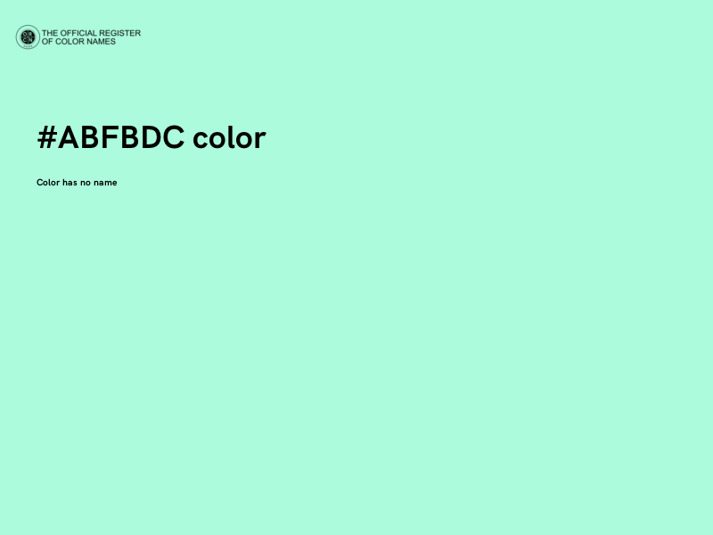 #ABFBDC color image
