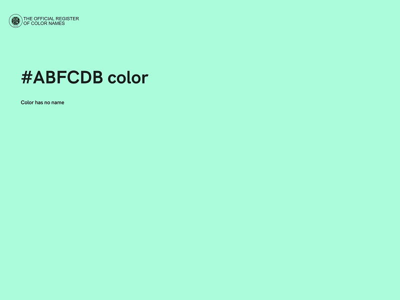 #ABFCDB color image