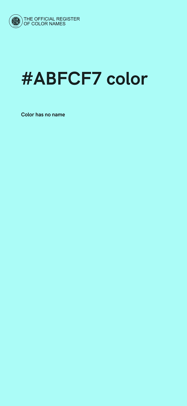 #ABFCF7 color image