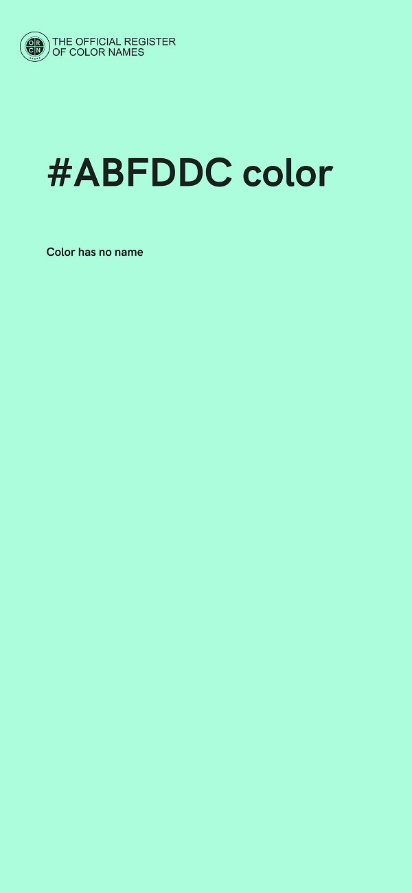 #ABFDDC color image
