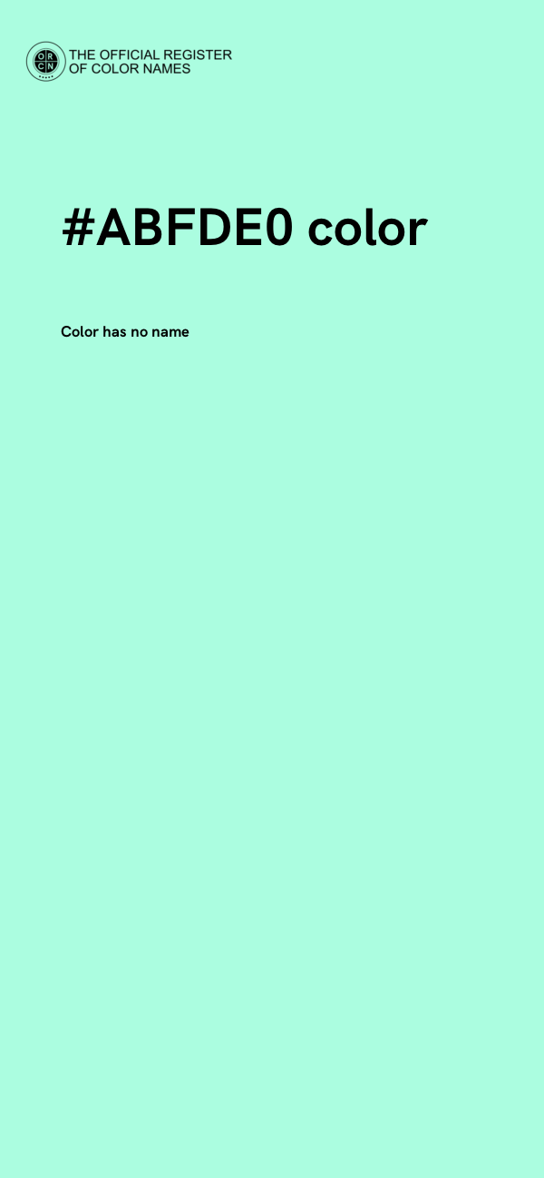 #ABFDE0 color image