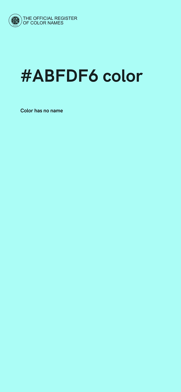 #ABFDF6 color image