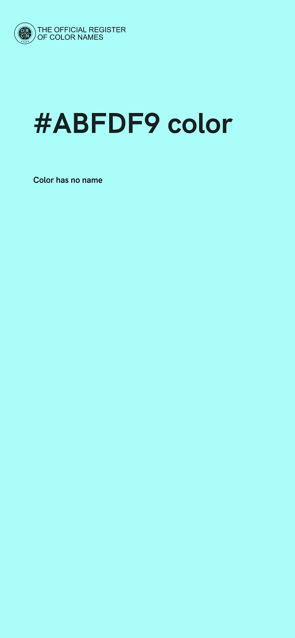 #ABFDF9 color image