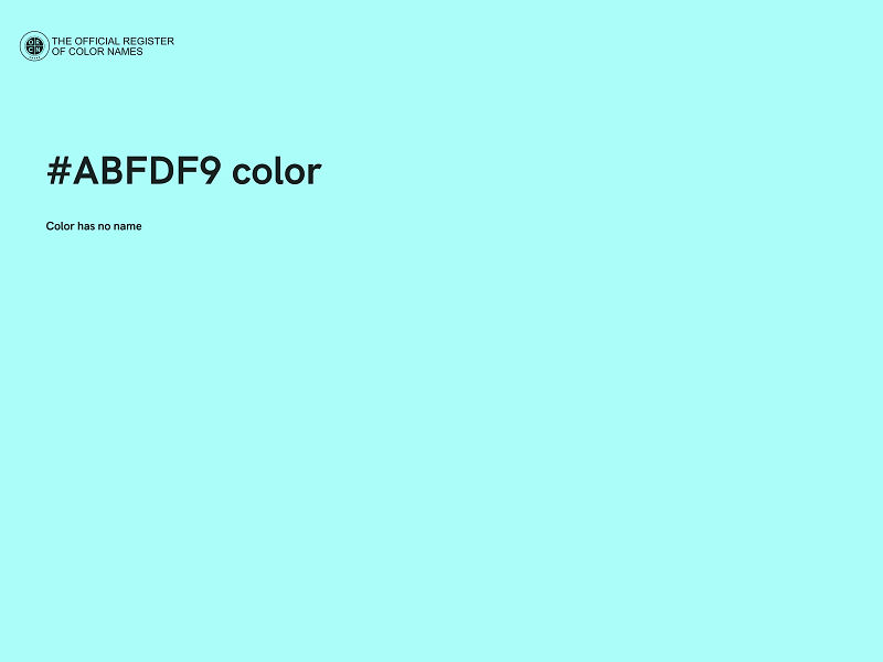 #ABFDF9 color image