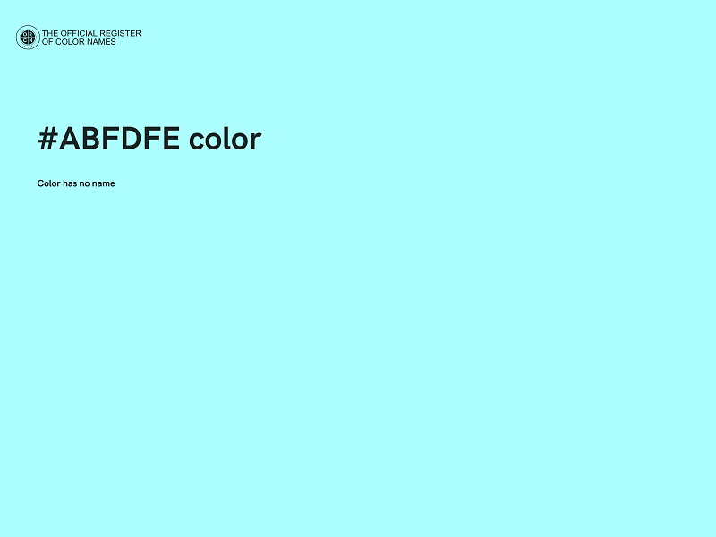 #ABFDFE color image