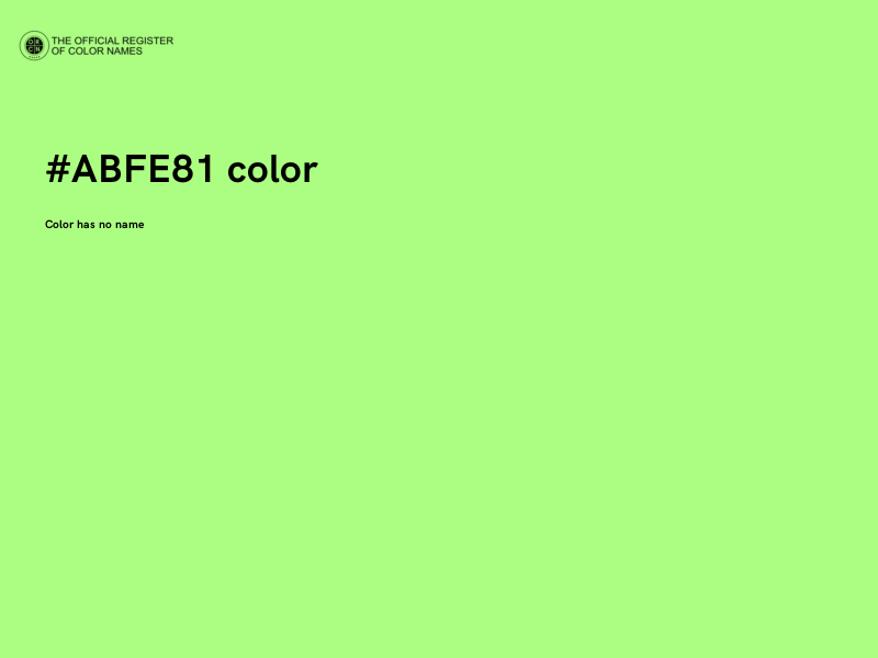 #ABFE81 color image