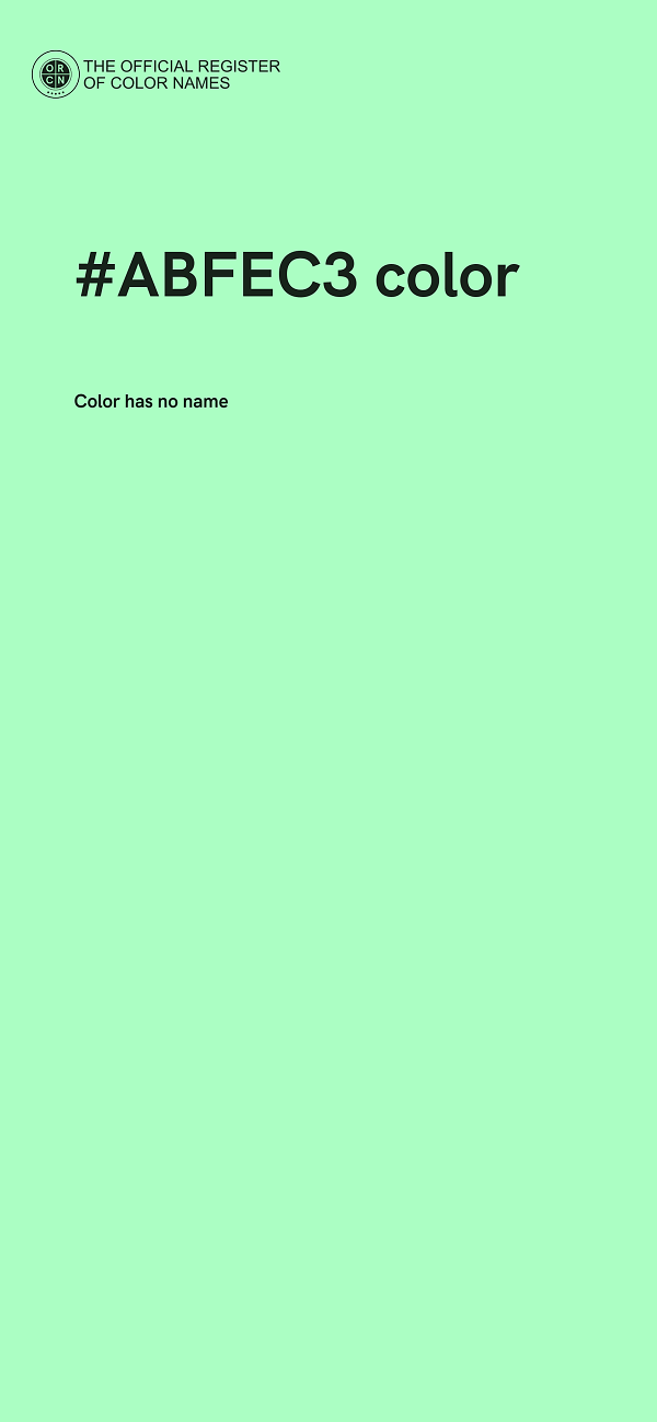 #ABFEC3 color image