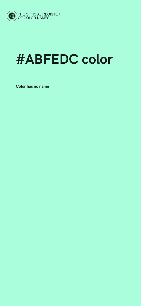 #ABFEDC color image