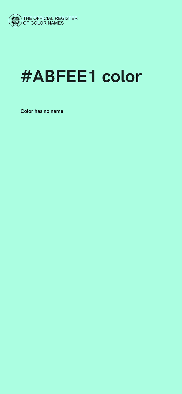 #ABFEE1 color image