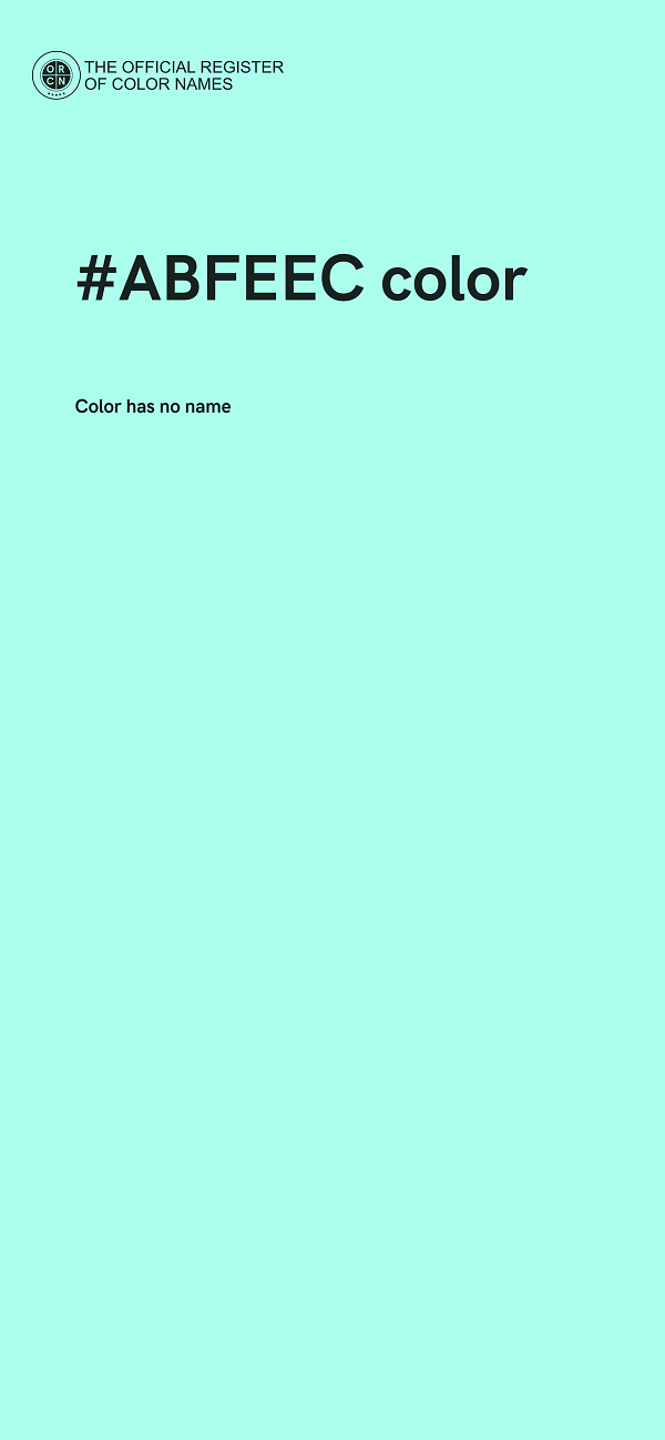 #ABFEEC color image