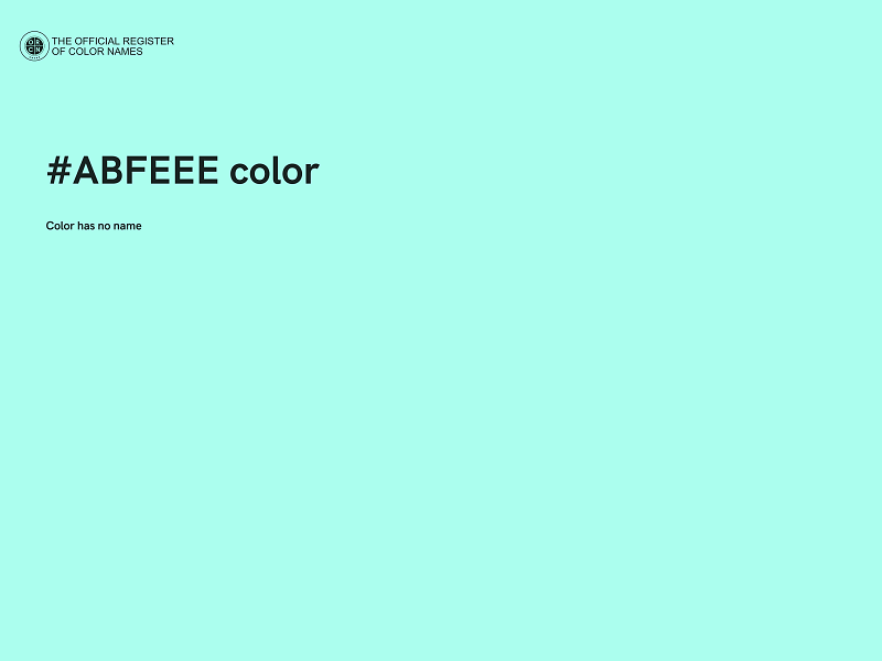 #ABFEEE color image
