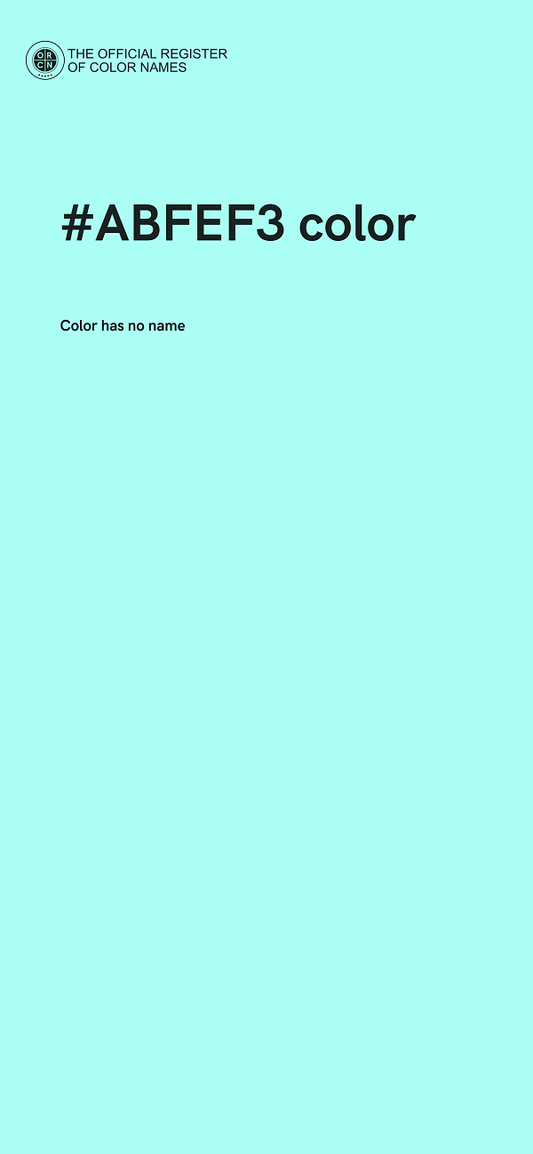 #ABFEF3 color image