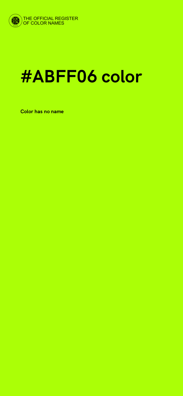 #ABFF06 color image