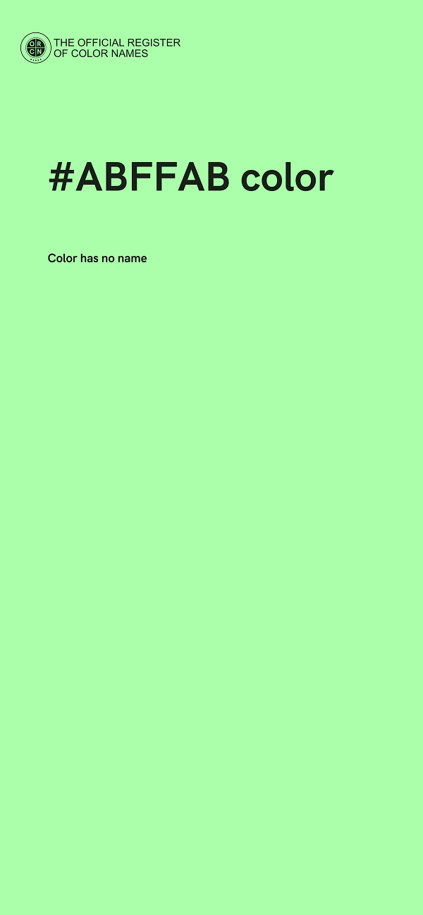 #ABFFAB color image