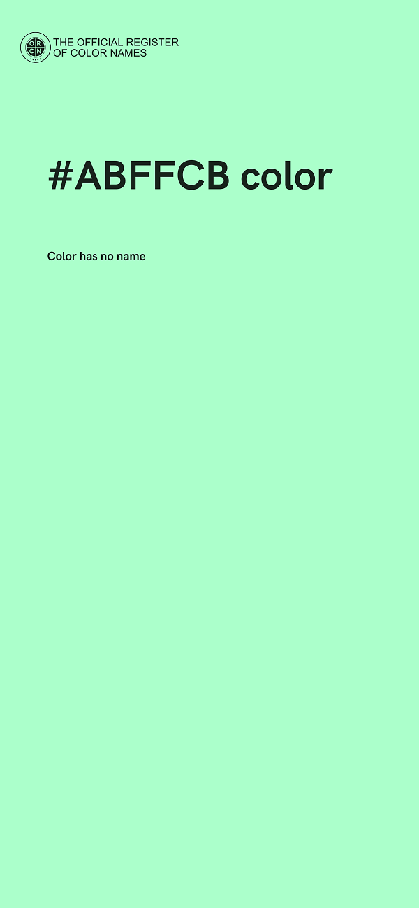 #ABFFCB color image