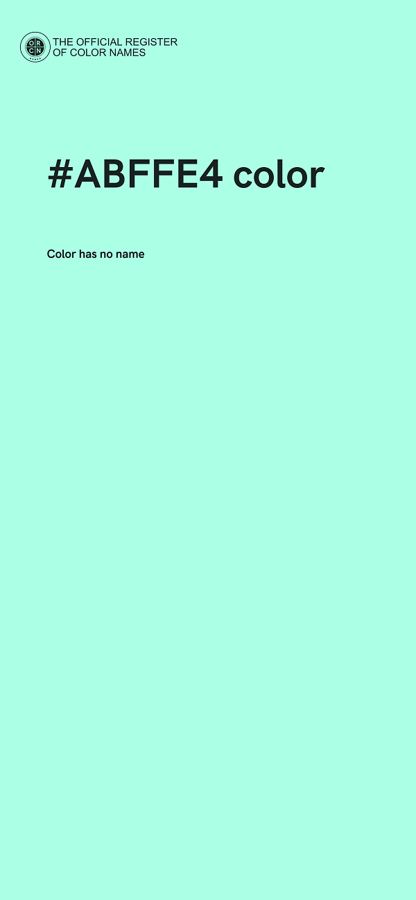 #ABFFE4 color image