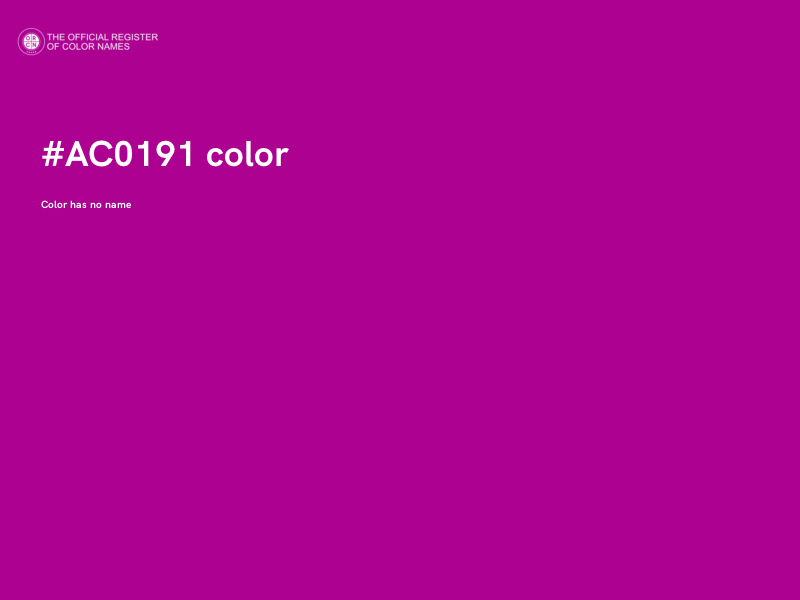 #AC0191 color image