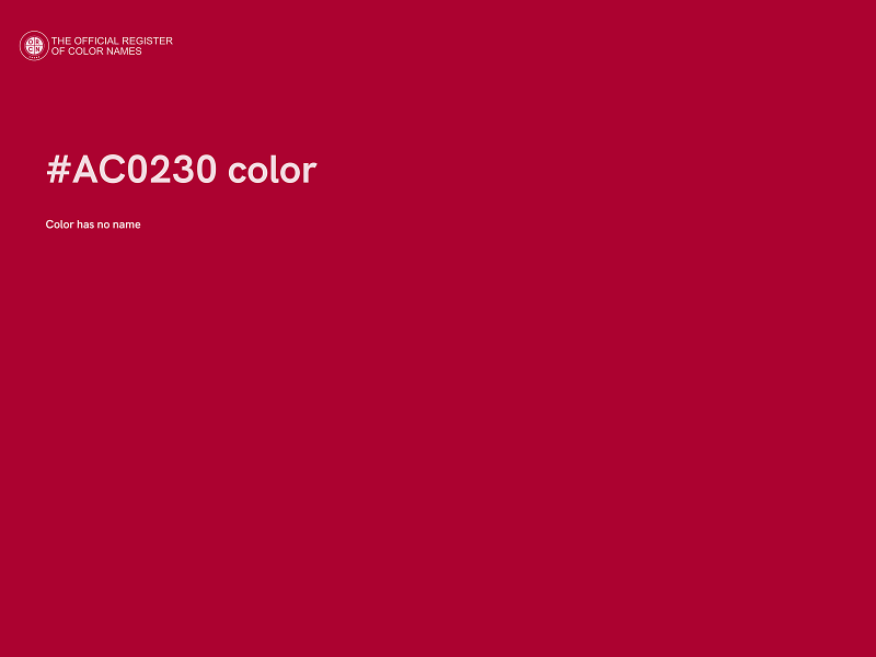 #AC0230 color image