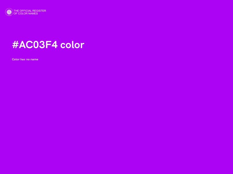 #AC03F4 color image