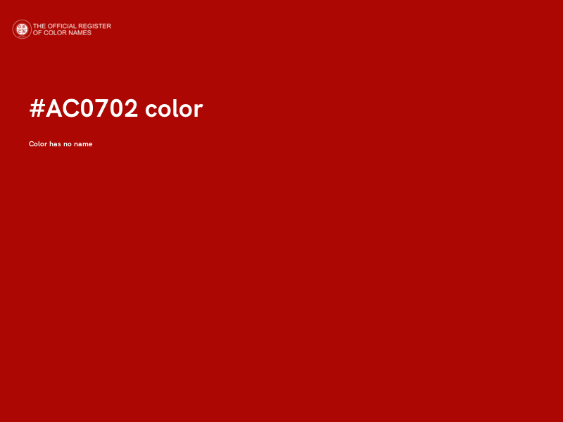#AC0702 color image
