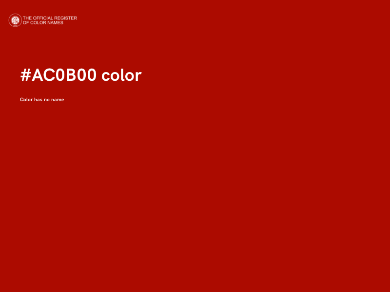 #AC0B00 color image