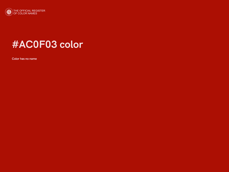 #AC0F03 color image