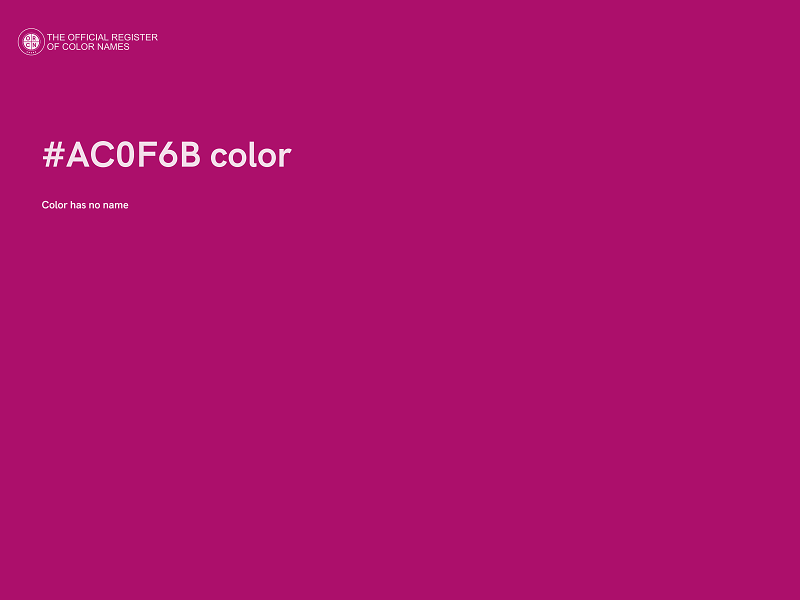 #AC0F6B color image