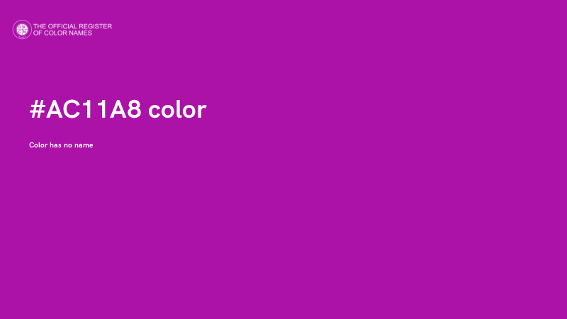 #AC11A8 color image