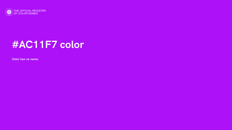 #AC11F7 color image