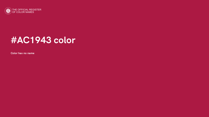 #AC1943 color image