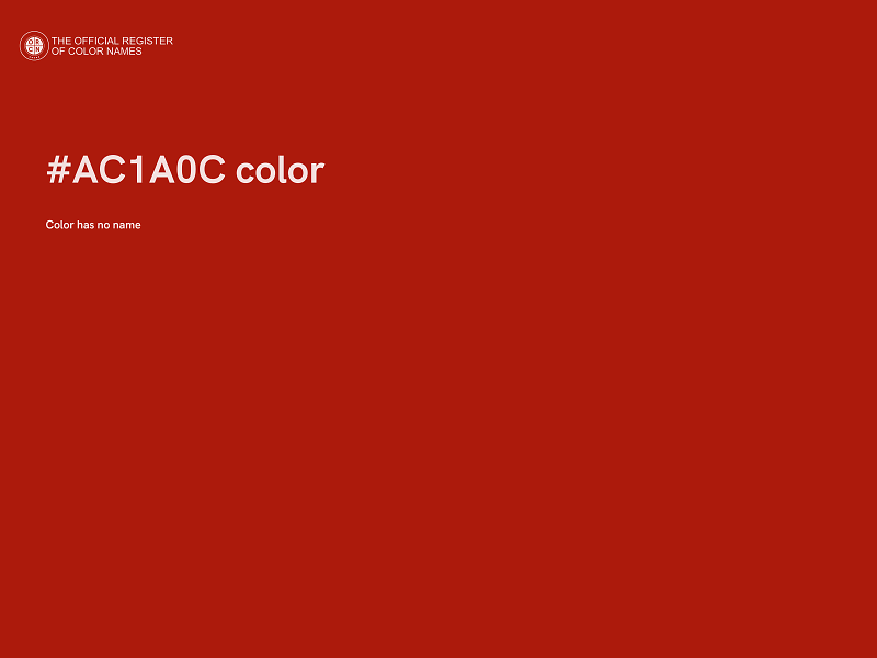 #AC1A0C color image