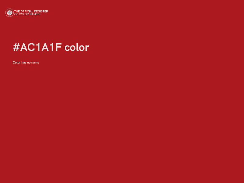 #AC1A1F color image