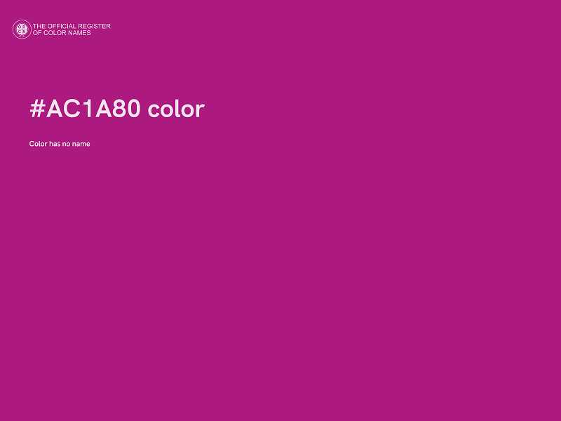 #AC1A80 color image